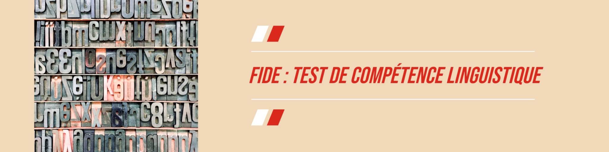 FIDE : Test de compétence linguistique, Quel type de test ? 